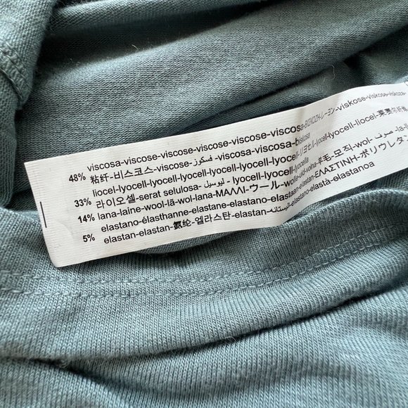 BNWOT: Zara Wool-blend Short Sleeve T-shirt - Picture 4 of 4